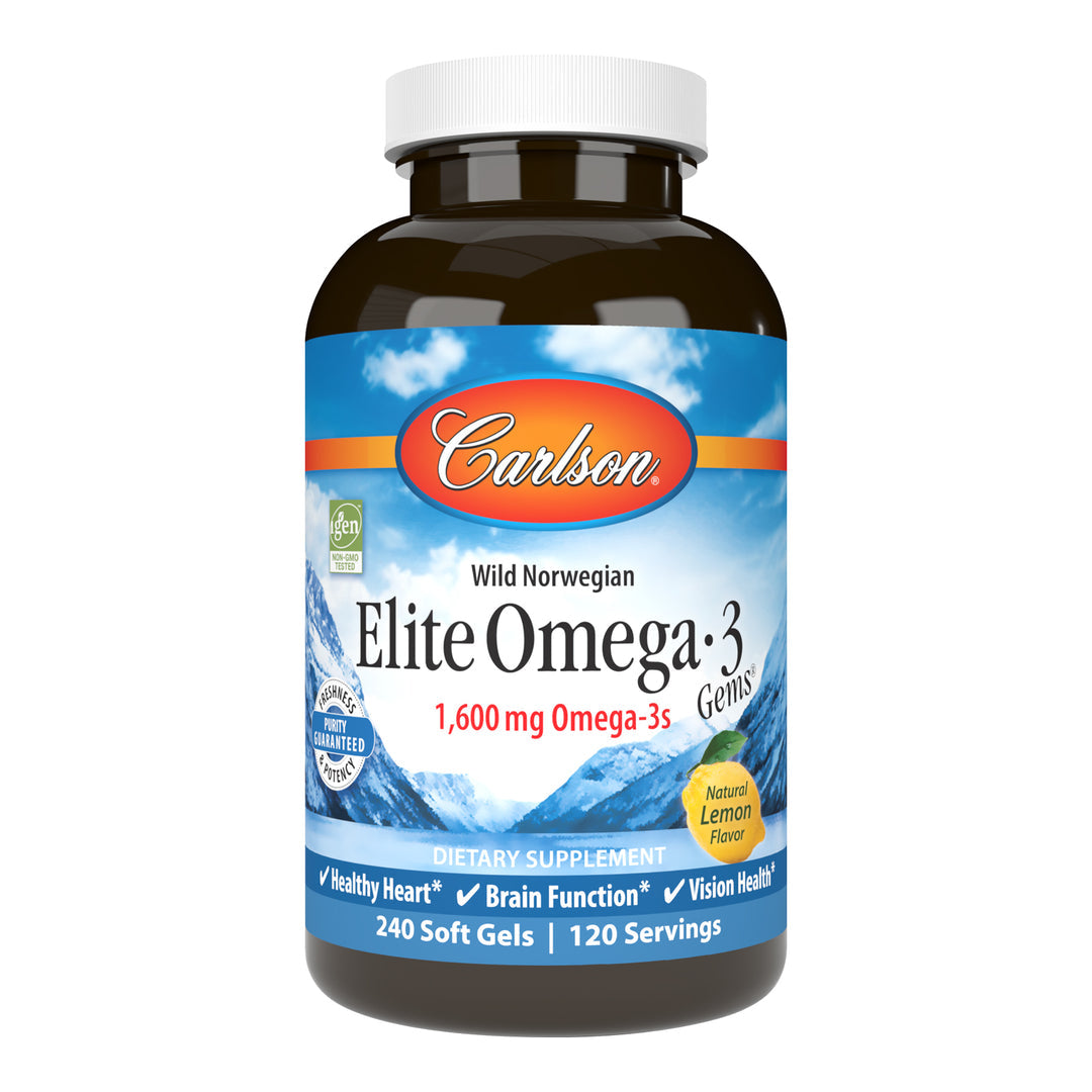 Carlson Elite Omega-3 Gems 1600mg Omega-3s