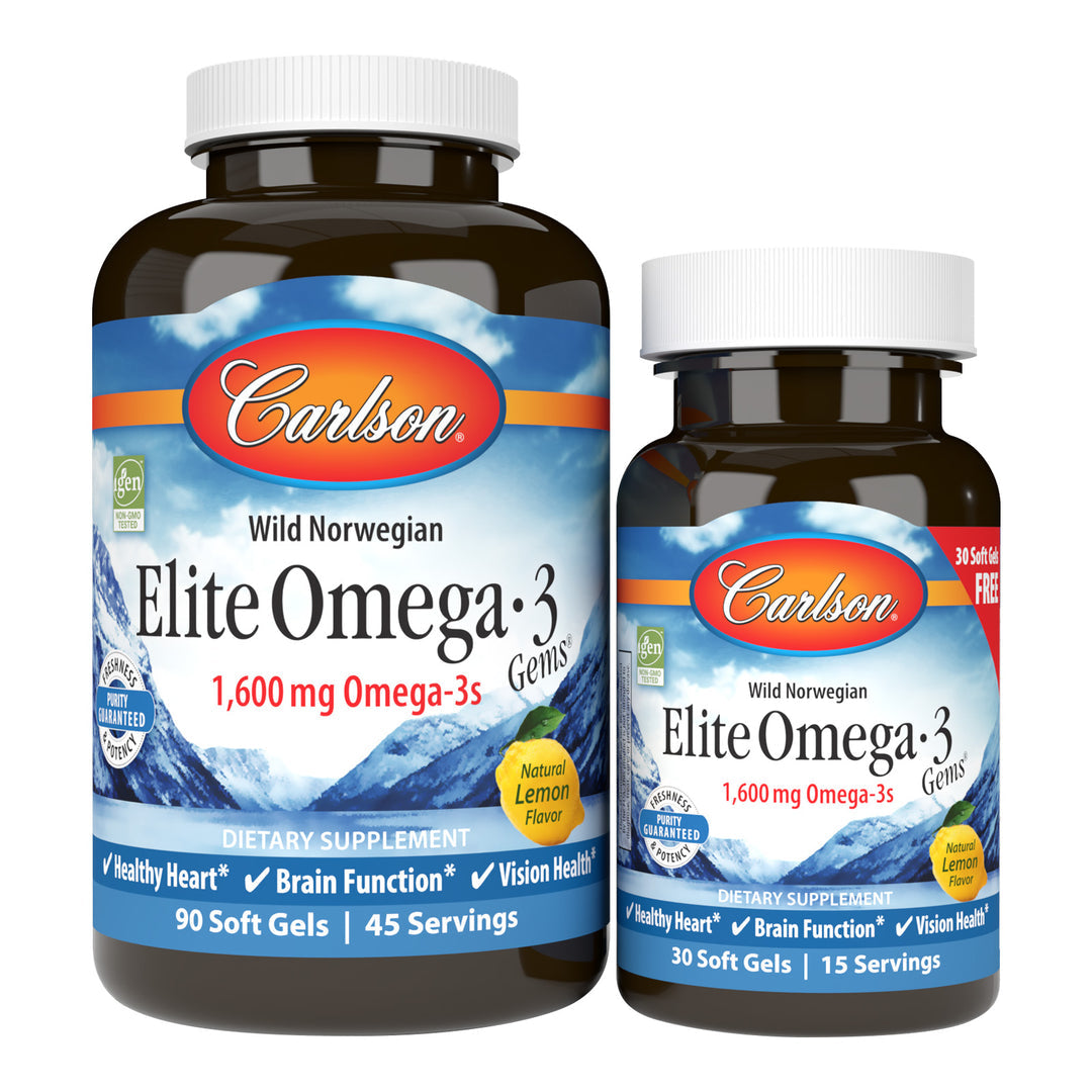 Carlson Elite Omega-3 Gems 1600mg Omega-3s