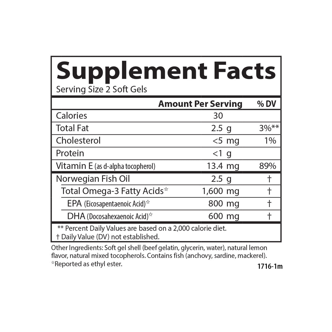 Carlson Elite Omega-3 Gems 1600mg Omega-3s