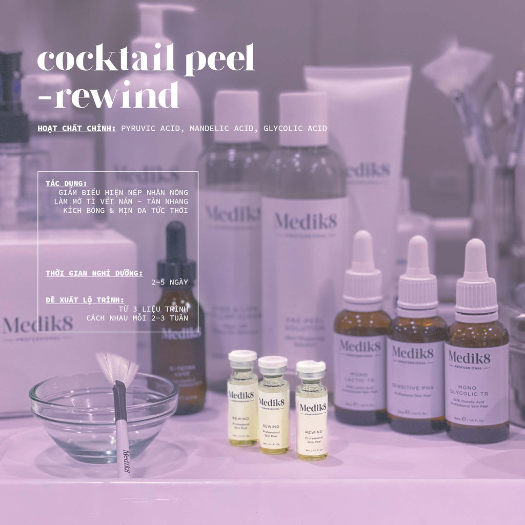 Peel da trẻ hóa giảm nhăn Medik8 Cocktail Peel - Rewind