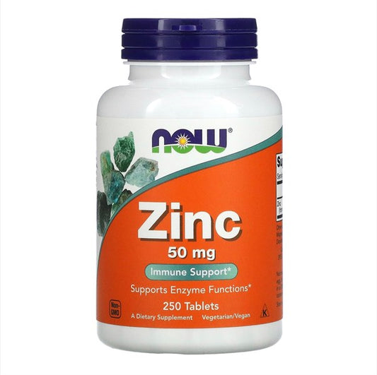 NOW Zinc 50mg 250 Tablets