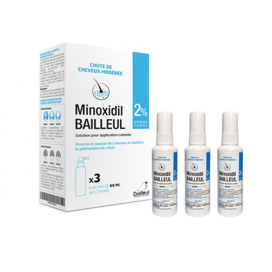 Bailleul Minoxidil 2% Pack 3 * 60ml